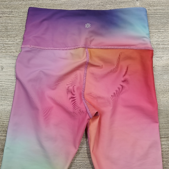 Athleta Rare! Love Proudly 7/8 Tight Rainbow Ombre Gym Run Yoga Size XS - Picture 10 of 11